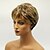 cheap Synthetic Trendy Wigs-Synthetic Wig Wavy With Bangs Wig Blonde Short Blonde Synthetic Hair Women&#039;s Side Part With Bangs Blonde