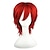 abordables Perruques de déguisement-perruque synthétique droite perruque droite rouge cheveux synthétiques rouge