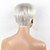 Χαμηλού Κόστους Περούκες από Ανθρώπινη Τρίχα Χωρίς Κάλυμμα-Μίγμα ανθρώπινων μαλλιών Περούκα Ίσιο Κούρεμα νεράιδας Σύντομα Hairstyles 2020 Ίσια Πλευρικό μέρος Μηχανοποίητο Μαύρο Ασημί Μεσαία Auburn 8 Ίντσες