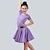 זול בגדי ריקוד לילדים-ריקוד לטיני שמלה סלסולים בנות הצגה שרוולים קצרים ספנדקס