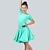 Χαμηλού Κόστους Παιδικά Ρούχα Χορού-Λάτιν Χοροί Φόρεμα Πλισέ Κοριτσίστικα Επίδοση Κοντομάνικο Σπαντέξ