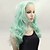 cheap Synthetic Lace Wigs-Synthetic Wig Wavy Wavy Wig Medium Length Green Synthetic Hair Women&#039;s Natural Hairline Green