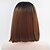cheap Synthetic Lace Wigs-Synthetic Lace Front Wig Straight Straight Bob Lace Front Wig Medium Length Black / Strawberry Blonde Synthetic Hair Women&#039;s Ombre Hair African American Wig Brown