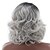 abordables Perruques de qualité supérieure-Perruque Synthétique Ondulé Ondulé Perruque Moyen Grise Cheveux Synthétiques Femme Gris