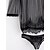 cheap Sexy Lingerie-Women&#039;s Suits Chemises &amp; Negligees Solid Colored Romantic Lace Straped Lace Transparent White Black / Super Sexy / Polyester
