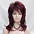 Χαμηλού Κόστους Συνθετικές Trendy Περούκες-Συνθετικές Περούκες Κυματιστό Κυματιστό Κούρεμα με φιλάρισμα Με αφέλειες Περούκα Μεσαίο Μαύρο / Βουργουνδία Συνθετικά μαλλιά Γυναικεία Πλευρικό μέρος Κόκκινο Hivision