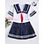 cheap Sexy Bodies-Women&#039;s Plus Size Erotic Ultra Sexy Uniforms &amp; Cheongsams Suits Nightwear Striped Blue &amp; White White S M L