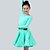 זול בגדי ריקוד לילדים-ריקוד לטיני שמלה סלסולים בנות הצגה שרוול ארוך ספנדקס