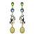 cheap Earrings-Women&#039;s Drop Earrings Long Fish Ladies Imitation Tourmaline Earrings Jewelry Gold For Daily Date