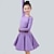 رخيصةأون ملابس رقص للأطفال-الرقص اللاتيني فستان ruching في للفتيات أداء كم طويل سباندكس