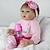 billige Menneskelignende dukke-22 inch Reborn Doll Baby Girl Reborn Baby Doll lifelike Hand Made Non Toxic Lovely Simulation Cloth 3/4 Silicone Limbs and Cotton Filled Body 55cm with Clothes and Accessories for Girls&#039; Birthday and