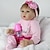 billige Reborn-dukker-22 inch Reborn Doll Baby Girl Reborn Baby Doll lifelike Hand Made Non Toxic Lovely Simulation Cloth 3/4 Silicone Limbs and Cotton Filled Body 55cm with Clothes and Accessories for Girls&#039; Birthday and