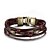 cheap Bracelets-Men&#039;s Chain Bracelet Leather Bracelet Twisted Fashion Leather Bracelet Jewelry Brown For Gift Daily