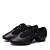 זול נעלי ג&#039;אז-בגדי ריקוד נשים נעלי ג&#039;אז עקבים סוליה חצויה שטוח עור נאפה Leather שחור