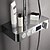 cheap Shower Faucets-Shower Faucet Set - Handshower Included Thermostatic Rain Shower Contemporary Chrome Shower System Ceramic Valve Bath Shower Mixer Taps / Brass / Single Handle Two Holes