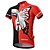 cheap Men&#039;s Clothing Sets-Malciklo Men&#039;s Short Sleeve Cycling Jersey with Bib Shorts Coolmax® Lycra Red / black Red and White Animal British Bike Clothing Suit Breathable 3D Pad Quick Dry Back Pocket Sports Animal Clothing