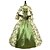 halpa Historialliset ja vintage-asut-Maria Antonietta Rococo Victorian 18th Century Vacation Dress Dress Women&#039;s Costume Green Vintage Cosplay 3/4-Length Sleeve Floor Length Long Length Ball Gown Plus Size Customized