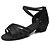 זול נעליים לטיניות-נעלי ריקוד סטן נעליים לטיניות אבזם סנדלים / עקבים עקב עבה מותאם אישית שחור