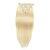 cheap Clip in Hair Extensions-Febay Clip In Human Hair Extensions Straight Remy Human Hair Human Hair Light Blonde