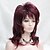 cheap Synthetic Trendy Wigs-Synthetic Wig Wavy Wavy Layered Haircut With Bangs Wig Medium Length Black / Burgundy Synthetic Hair Women&#039;s Side Part Red Hivision