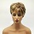 cheap Synthetic Trendy Wigs-Synthetic Wig Wavy With Bangs Wig Blonde Short Blonde Synthetic Hair Women&#039;s Side Part With Bangs Blonde
