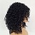 billige Syntetiske trendy parykker-Syntetiske parykker Krøllet Afro Stil Lokkløs Parykk Svart Syntetisk hår Dame Side del Afroamerikansk parykk Svart Parykk Kort