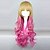 billiga Halloween Wigs-Cosplay-peruker Herr Dam 26 tum Värmebeständigt Fiber Fuschia Animé