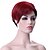 abordables Perruques Synthétiques Sans Bonnet-Perruque Synthétique Droit Droite Perruque Court Rouge Cheveux Synthétiques 6 pouce Femme Rouge hairjoy