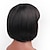 halpa Synteettiset trendikkäät peruukit-Synteettiset peruukit Luonnolliset aaltoilevat Kardashian Tyyli Bob-leikkaus Suojuksettomat Peruukki Musta Musta Synteettiset hiukset Musta Peruukki Keskikokoinen StrongBeauty