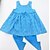 cheap Sets-Infant Girls&#039; Casual / Active / Basic Daily / School Polka Dot Retro / Pure Color / Polka Dots Sleeveless Long Cotton Clothing Set Blue / Print