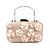 baratos Clutches &amp; Bolsas de Noite-Mulheres Apliques PU Bolsa de Mão Floral Dourado