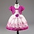 tanie Sukienki-Dla dziewczynek 3D Kwiaty Sukienka Krótki rękaw Lato Wiosna Jesień Kwiaty Łuk Bawełna Poliester Brzdąc