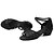זול נעליים לטיניות-נעלי ריקוד סטן נעליים לטיניות אבזם סנדלים / עקבים עקב עבה מותאם אישית שחור