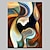 お買い得  人物画-インテリア雑貨 油絵 手作り 手描き 壁アート 家の装飾 装飾 リビングルーム 寝室 抽象的 肖像画 現代 ロールキャンバス