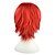 abordables Perruques de déguisement-perruque synthétique droite perruque droite rouge cheveux synthétiques rouge