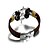 זול צמידים-בגדי ריקוד גברים צמידים צמידי עור גיאומטרי וינטאג&#039; סקוטי פלדת על חלד צמיד תכשיטים שחור / חום עבור מתנה יומי