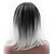 baratos Perucas Sintéticas sem Touca-traje cosplay peruca sintética peruca reta bob reta cabelo sintético cinza comprimento médio cabelo ombre feminino raiz escura meio cinza