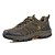 baratos Sapatos Desportivos para Homem-Homens Sapatos Confortáveis Tule Primavera / Outono Tênis Caminhada Antiderrapante Verde Tropa / Marron / Cinzento / Cadarço