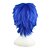 זול פאה לתחפושת-פאה סינתטית ישר פאה כחולה שיער סינטטי כחול