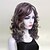 cheap Synthetic Trendy Wigs-Synthetic Wig Curly Wavy Curly Wig Medium Length Brown Synthetic Hair Women&#039;s Brown