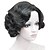 cheap Costume Wigs-Roaring 20S Wig Cosplay  Wig Synthetic Wig Wavy Finger Wave Body Wave Wavy Wig Short Jet Black #1 Synthetic Hair Women‘s Vintage Wig Black Brown Strongbeauty Halloween Wig