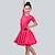 Недорогие Детская танцевальная одежда-Латино Платье Рюши / сборки Девочки Выступление С короткими рукавами Спандекс