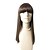 cheap Synthetic Trendy Wigs-Synthetic Wig Straight Straight With Bangs Wig Black / Brown Synthetic Hair Natural Hairline Brown