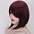 Χαμηλού Κόστους Συνθετικές Trendy Περούκες-Συνθετικές Περούκες Ίσιο Ίσια Κούρεμα καρέ Με αφέλειες Περούκα Κοντό Φούξια Συνθετικά μαλλιά Γυναικεία Μαλλιά μπαλαγιάζ Πλευρικό μέρος Κόκκινο