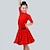 رخيصةأون ملابس رقص للأطفال-الرقص اللاتيني فستان ruching في للفتيات أداء نصف كم سباندكس