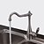 levne Kuchyňské baterie-Kuchyňská vodovodní baterie - S jedním otvorem Broušený nikl standardní Hubička Tezgah Üstü tradiční Kitchen Taps / Single Handle jeden otvor