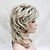 cheap Older Wigs-Synthetic Wig Wavy Wavy Layered Haircut With Bangs Wig Medium Length Blonde Synthetic Hair Women&#039;s Blonde Hivision