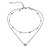 abordables Collier-Women&#039;s Choker Necklace Layered Necklace Double Floating Heart Ladies Simple Fashion Alloy Gold Silver Necklace Jewelry One-piece Suit For Evening Party New Year
