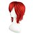 tanie Peruki kostiumowe-peruka syntetyczna prosta prosta peruka czerwone włosy syntetyczne czerwone