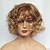 billige Syntetiske trendy parykker-Syntetiske parykker Krøllet Afro Stil Parykk Blond Beige Syntetisk hår Dame Blond Parykk Kort